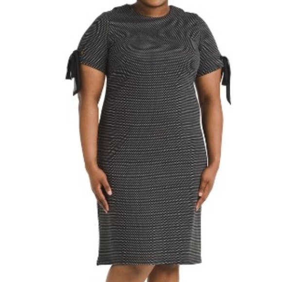 Hutch Black Tie-Sleeve Dot Shift Dress - Picture 10 of 10